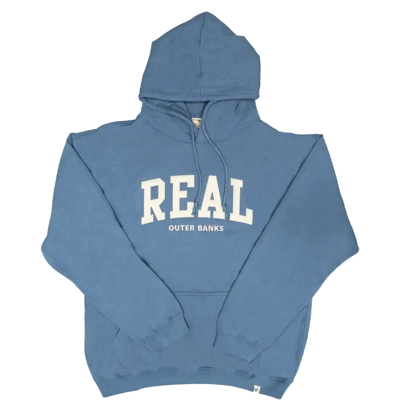 Real Denim Block Letter Applique Hoodie 1