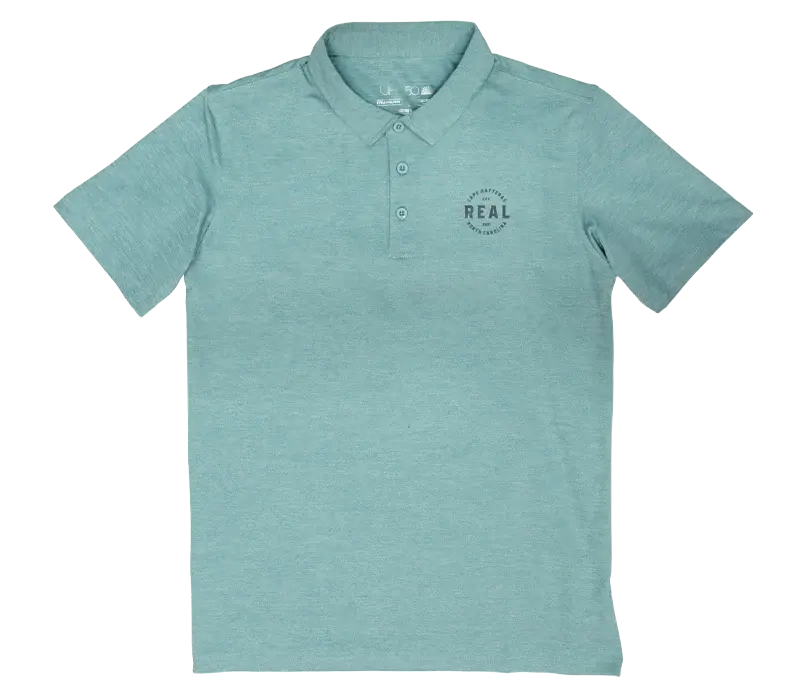 Real Eagle Polo Shirt In Heather Stone 1