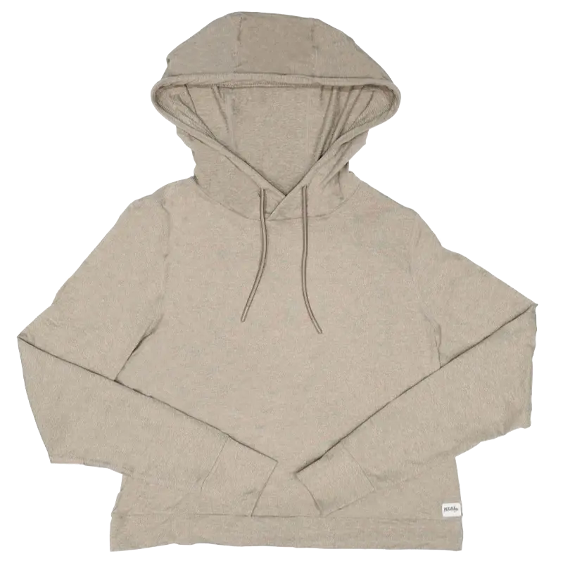 Real Emily Hooded Long-Sleeve Top – Heather Brown 1
