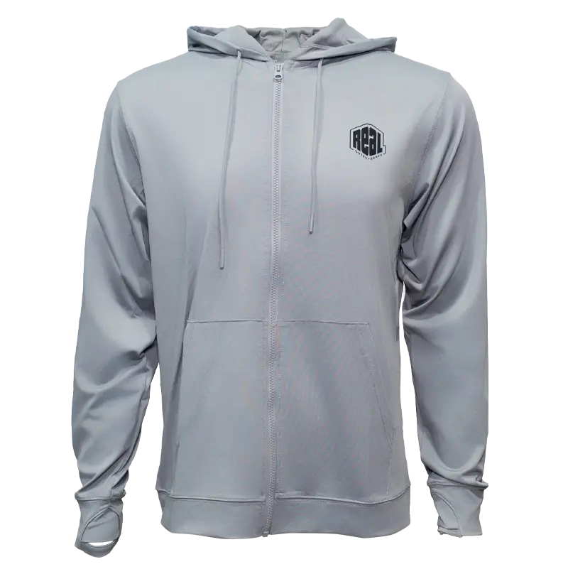Real Gundy Textured Long-Sleeve Rashguard In Heather Grey 1