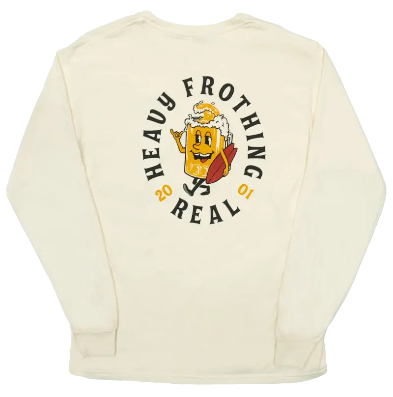 Real Heavy Frothing Long-Sleeve Tee – Ivory Soft-Brushed Cotton Shirt 1