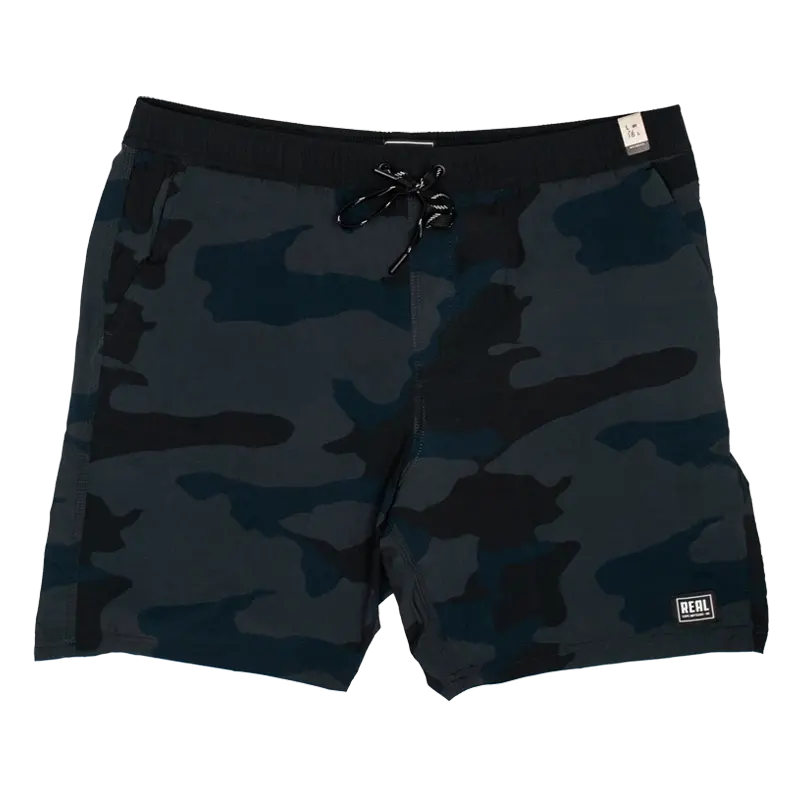 Real Levitate Camo Hybrid Shorts – Black Camo 1
