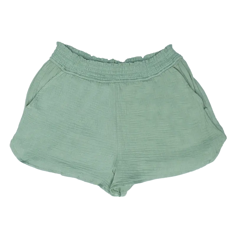 Real Mahina Shorts In Sage – Organic Cotton Blend Summer Shorts With Modern Fit 1