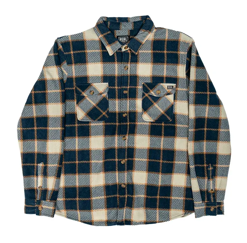 Real Montano Long-Sleeve Shirt – Navy Plaid 1