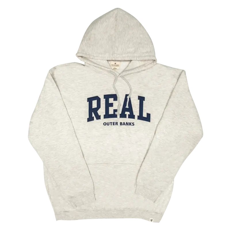 Real Oatmeal Block Letter Applique Hoodie 1