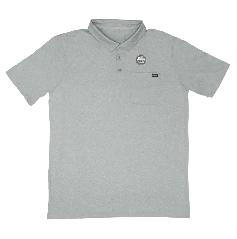 Real Pebble Polo Shirt – Heather Grey 1