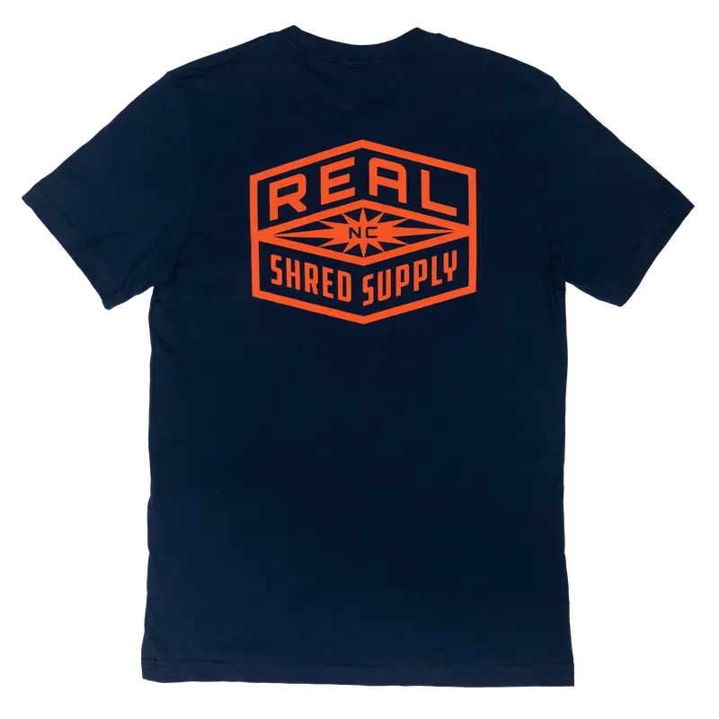Real Shred Supply Crewneck Tee In Navy 1