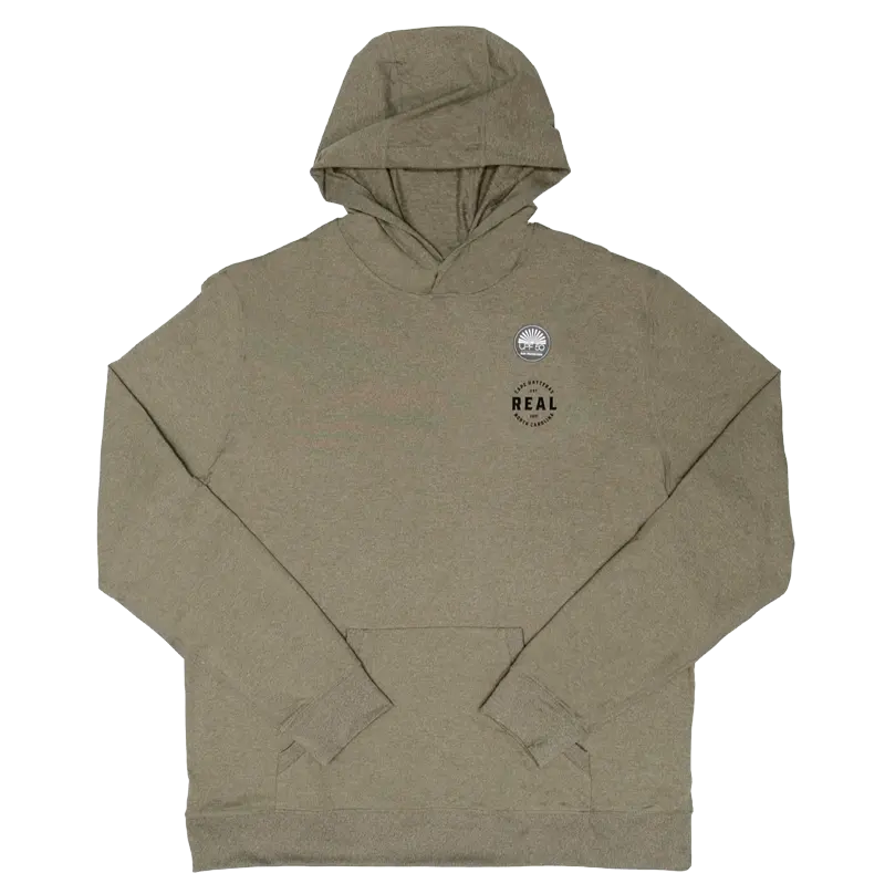 Real Silva Hooded Long-Sleeve Shirt – Heather Coffee 1