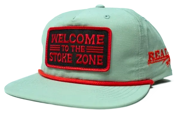 Real Stoke Zone Hat – Seafoam & Red Colorway 1