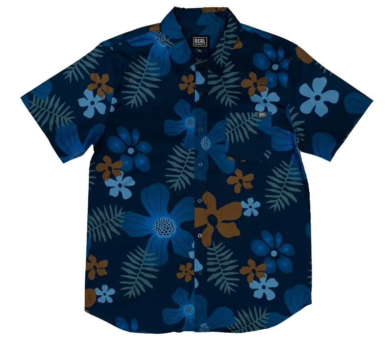 Real Trip Aloha Short-Sleeve Shirt In Navy 1