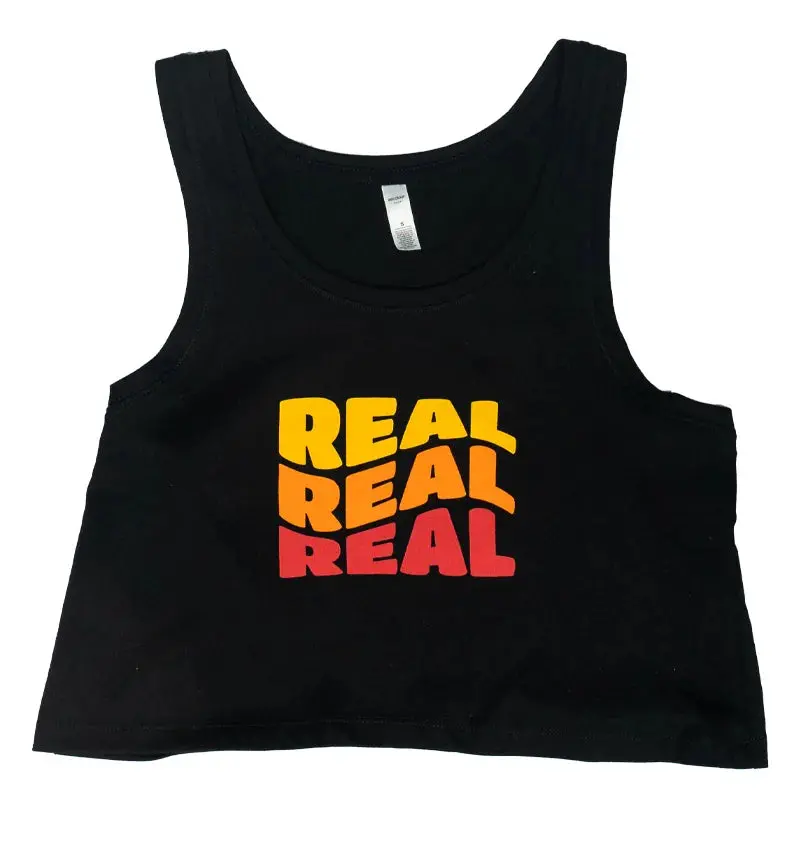 Real Triple Wave Sleeveless Tank Top – Black 1
