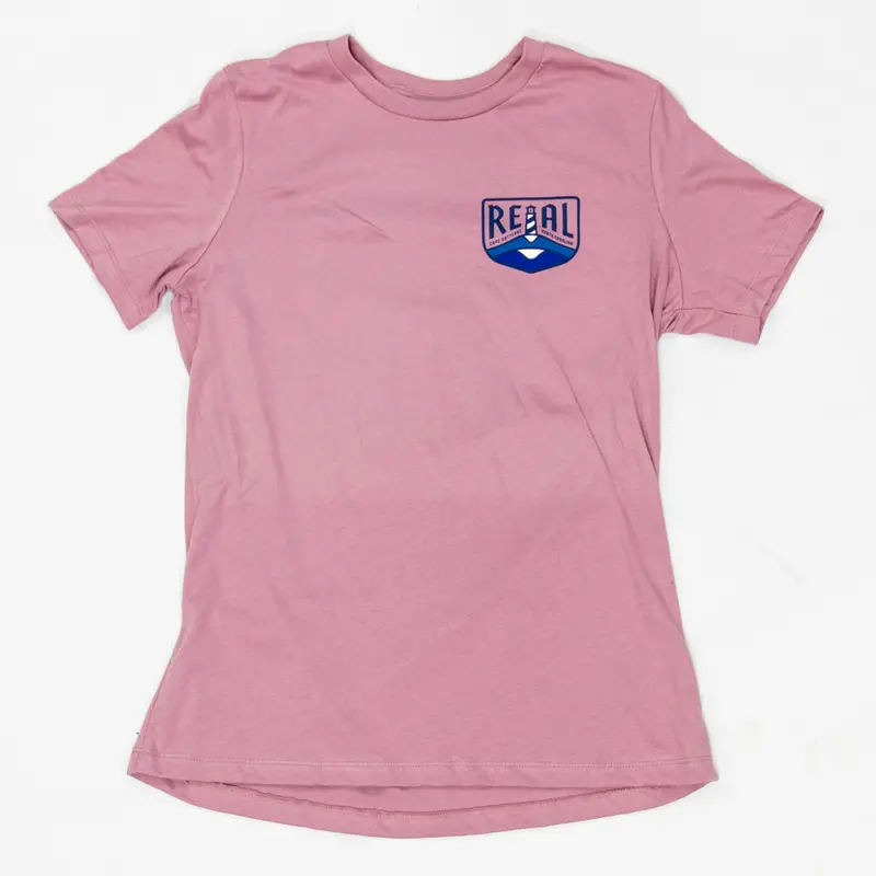 Real Women’S Lighthouse Badge Tee – Orchid 1