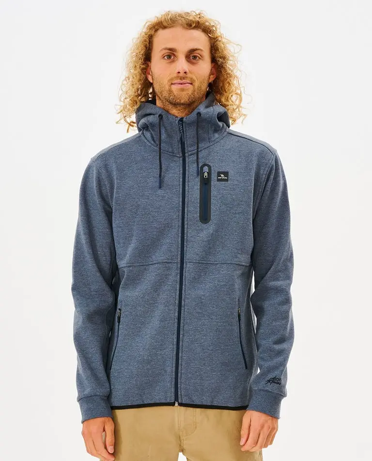 Rip Curl Anti Series Departed Zip-Up Jacket – Navy Marle 1