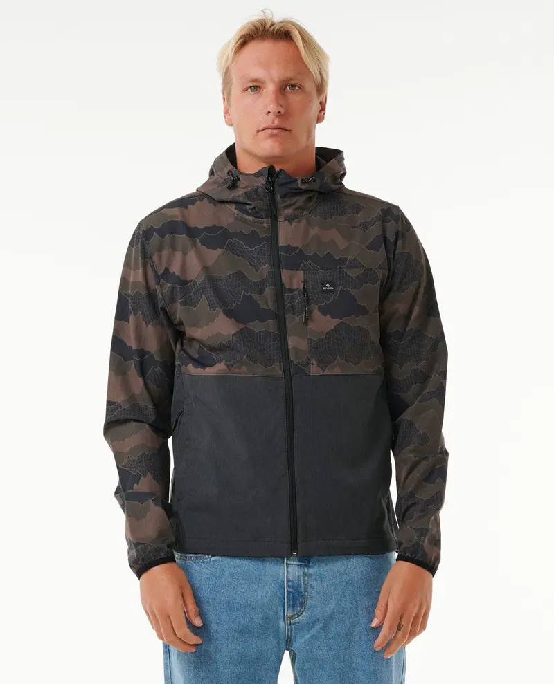 Rip Curl Anti Series Elite Water-Resistant Jacket In Green Camo 1