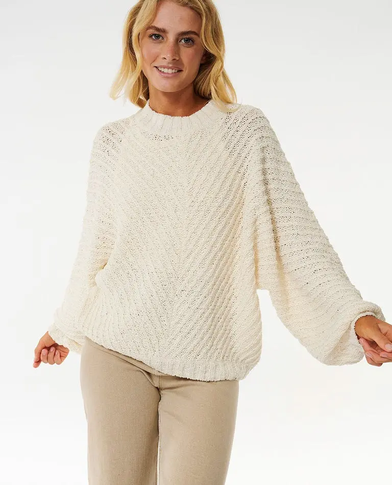 Rip Curl Classic Surf Knit Pullover – Bone Heather 1