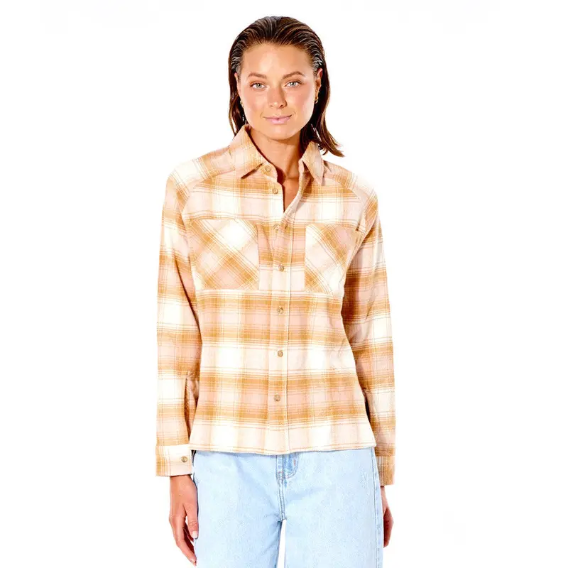 Rip Curl Count Flannel Dusk Pink Long-Sleeve Shirt 1
