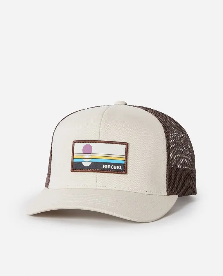 Rip Curl Custom Curve Vintage White Trucker Hat 1