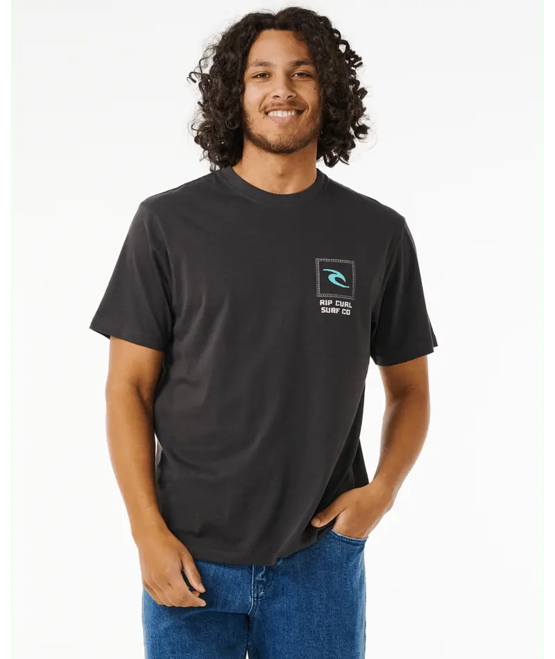 Rip Curl Dawny Washed Cotton T-Shirt In Black 1