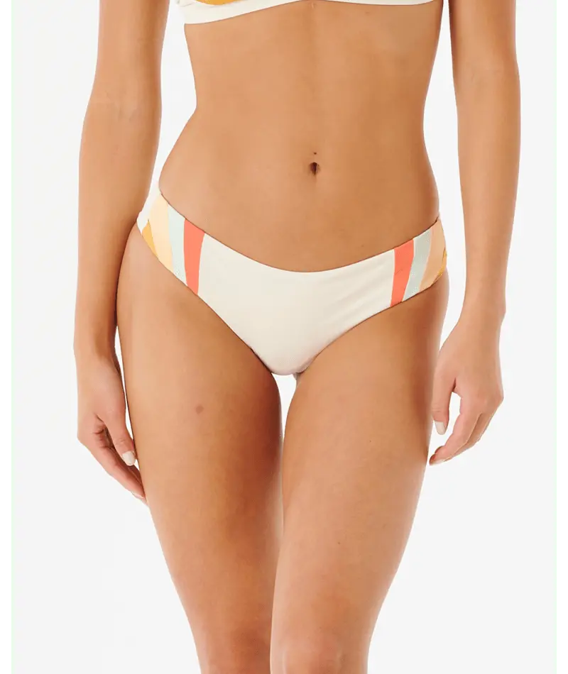 Rip Curl Day Break Cream Cheeky Bikini Bottom With Multicolor Accents 1