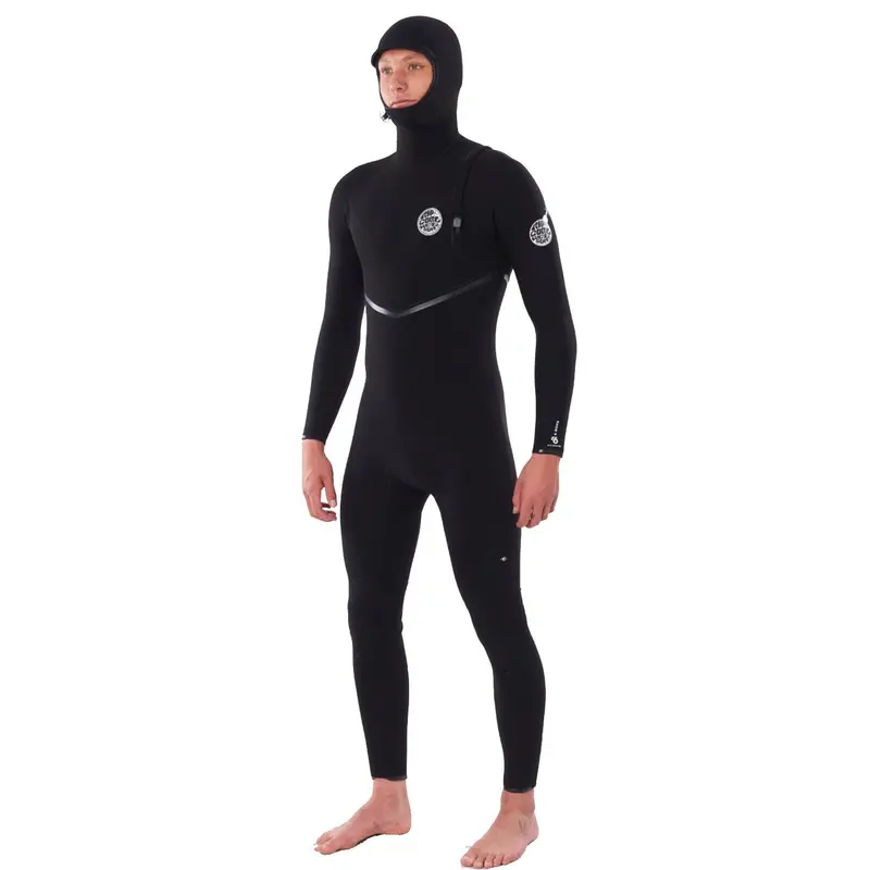 Rip Curl E-Bomb 4/3Mm Hooded Zip-Free Wetsuit – Black 1