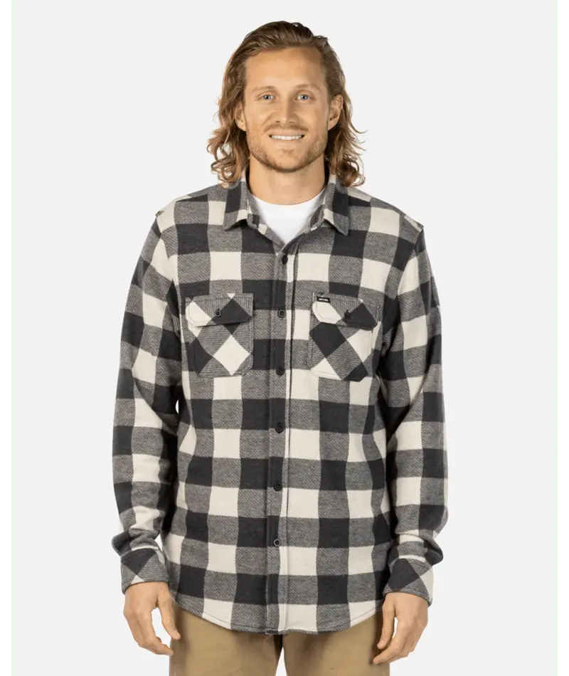Rip Curl Grid Long-Sleeve Shirt In Black 1