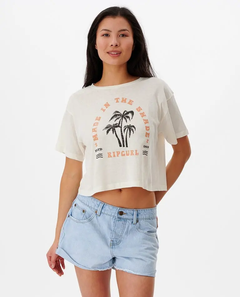 Rip Curl Havana Shade Cropped Tee – Bone 1