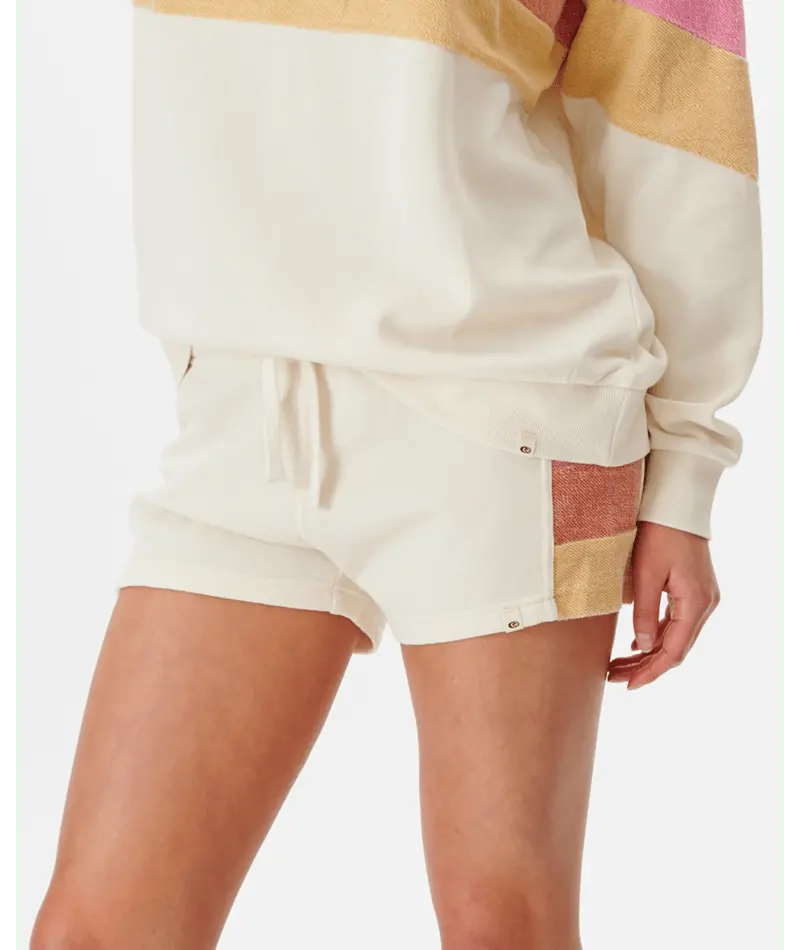 Rip Curl Heat Wave Off-White Fleece Lounge Shorts 1