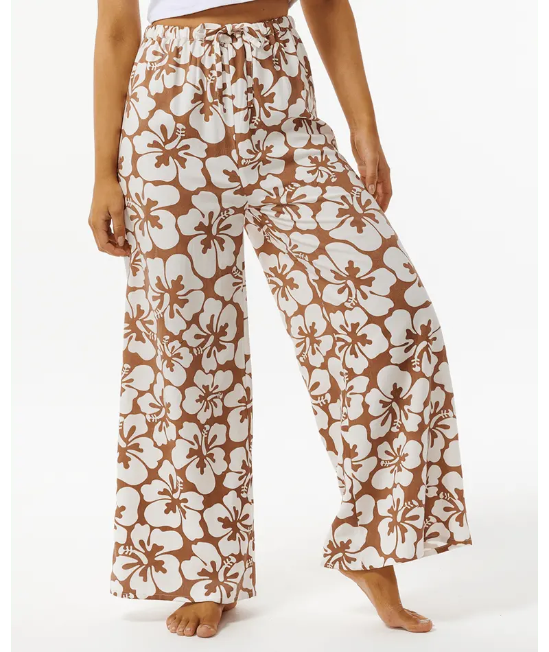 Rip Curl Hibiscus Heat Cropped Pants – Earthy Brown 1