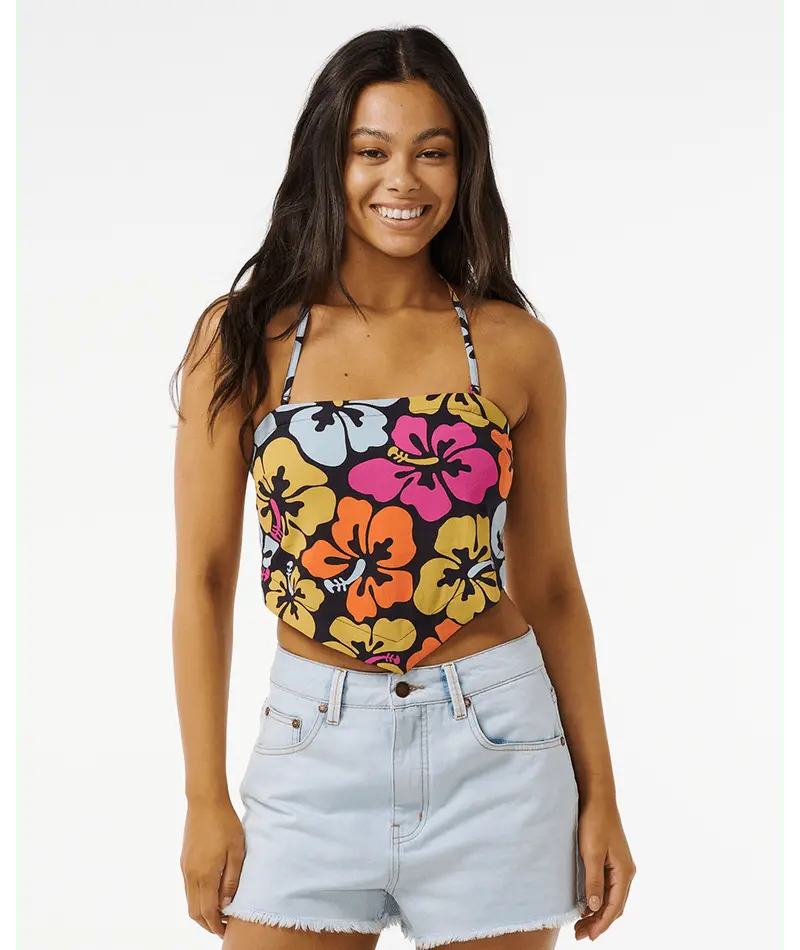 Rip Curl Hibiscus Heat Halter Tank – Multicolor Accent 1