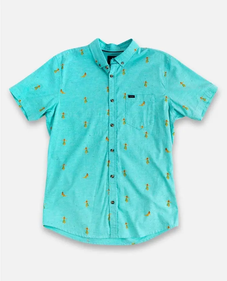 Rip Curl Hula Breach Short-Sleeve Shirt In Aqua 1