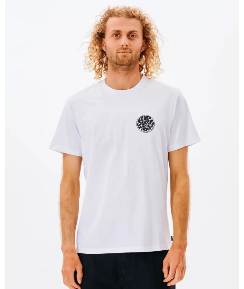 Rip Curl Icon Wetsuit Graphic T-Shirt In White 1