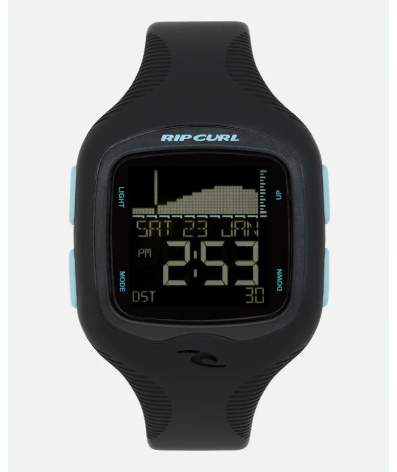 Rip Curl Kauai Tide Watch – Minimalist Black Analog Surf Timer 1