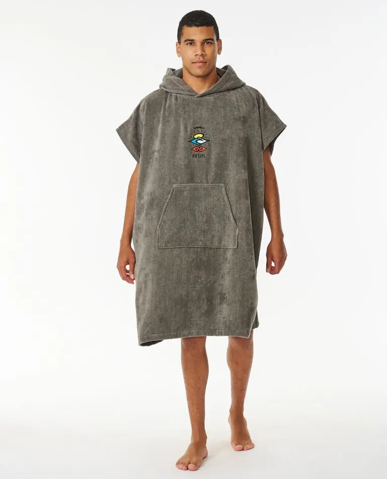 Rip Curl Logo Hooded Beach Towel – Charcoal Grey 1