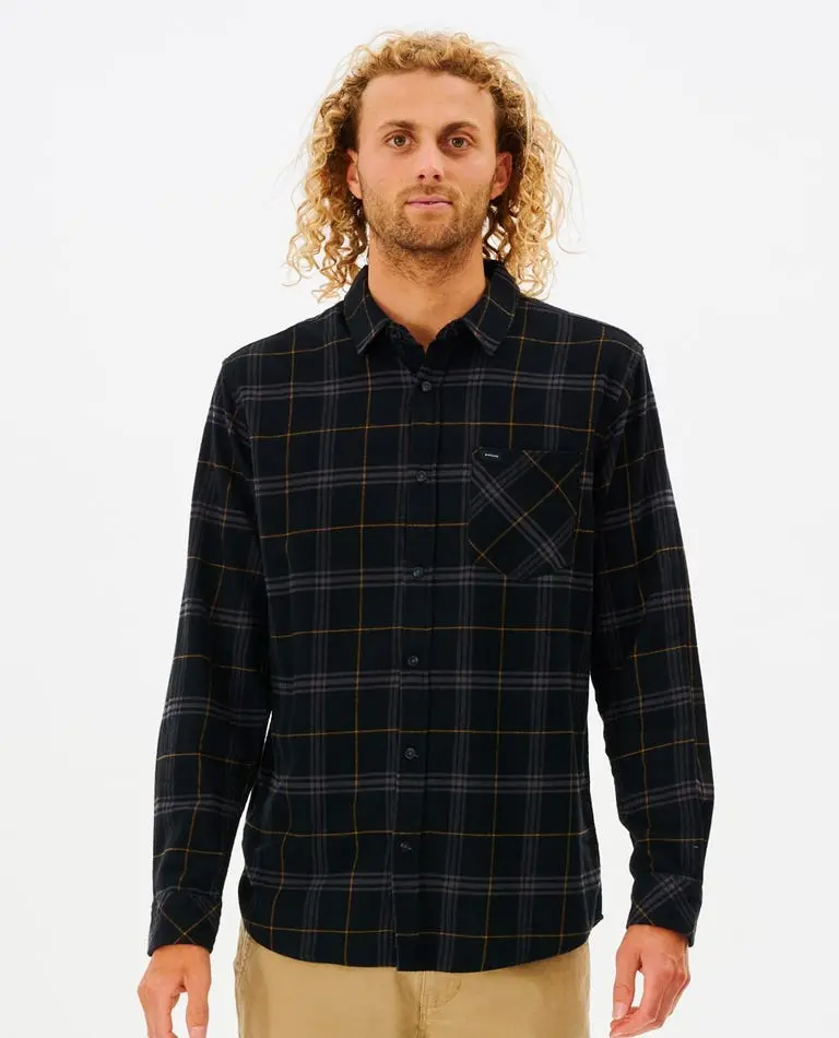 Rip Curl Men'S Checked In Flannel Shirt – Black 1