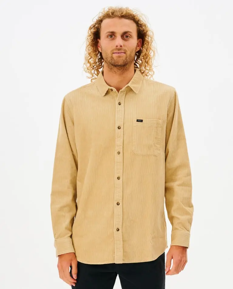 Rip Curl Men'S State Corduroy Shirt – Khaki 1