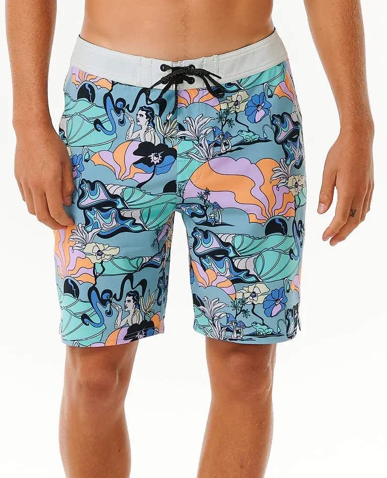 Rip Curl Mirage Postcards Dusty Blue Boardshorts 1