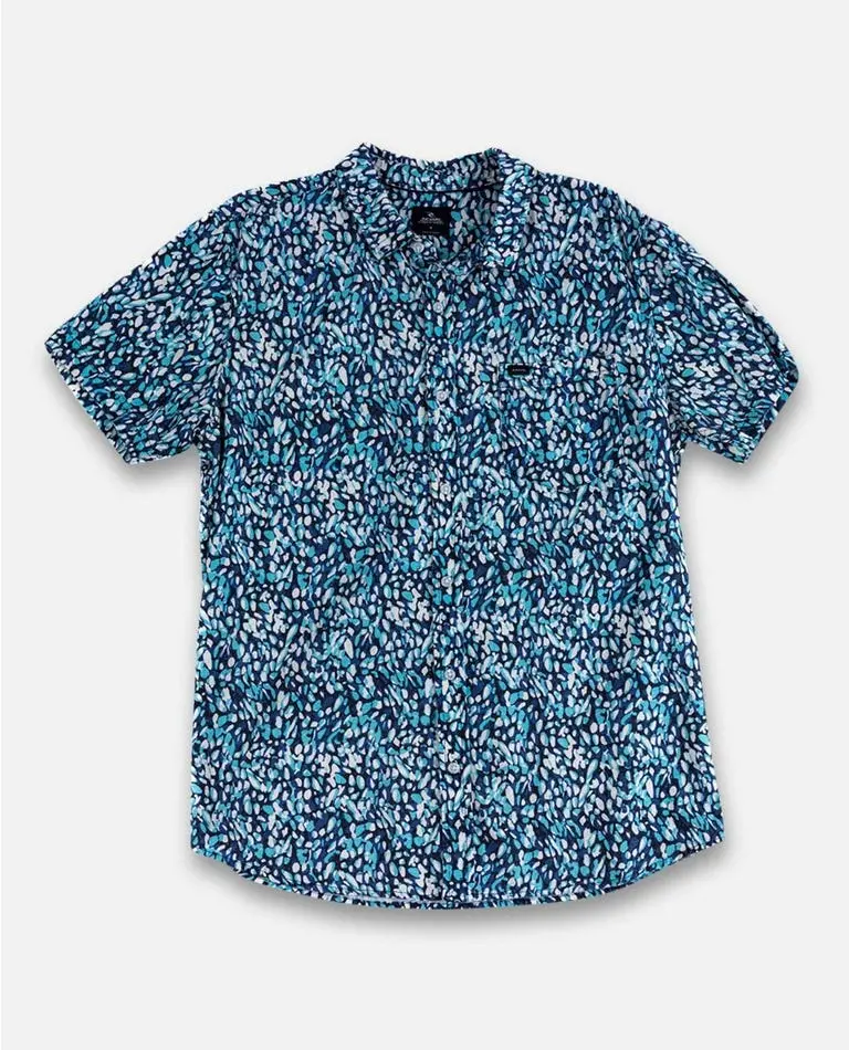 Rip Curl Motions Short-Sleeve Shirt In Blue 1