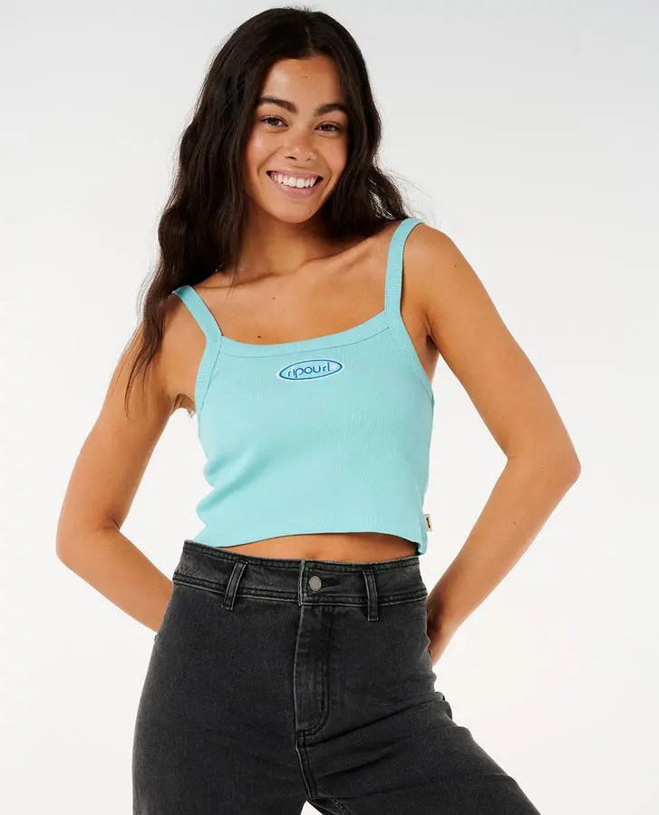 Rip Curl Neon Isles Sleeveless Baby Tank In Light Blue 1