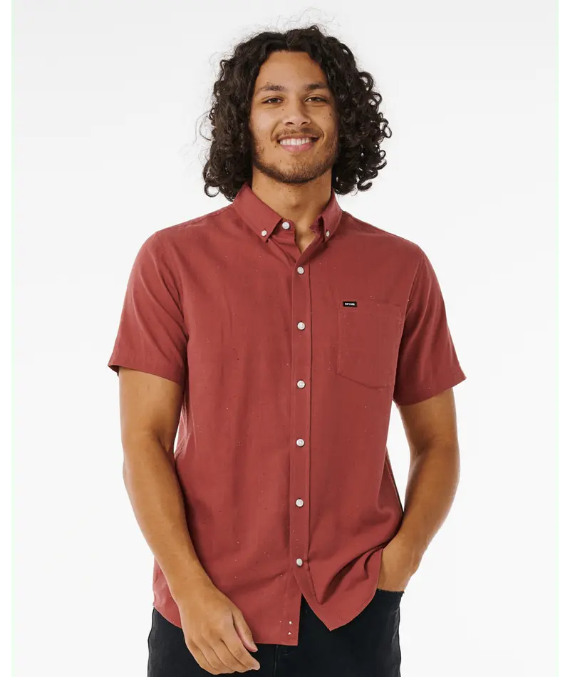 Rip Curl Ourtime Short-Sleeve Shirt In Apple Butter 1