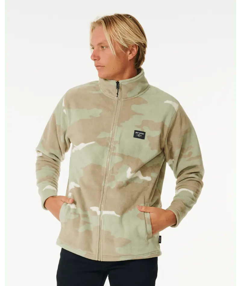 Rip Curl Party Pack Polar Fleece Jacket – Desert Camo Print 1