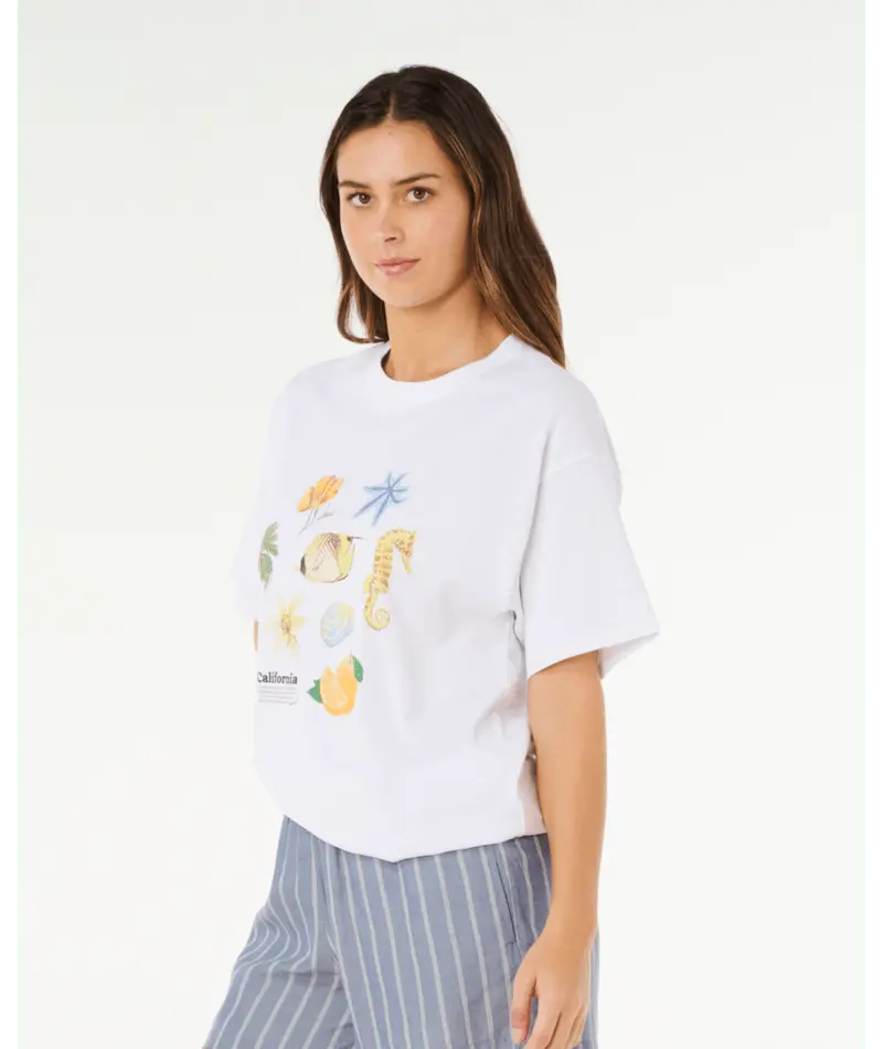 Rip Curl Poolside Heritage Short-Sleeve Tee – Optical White 1