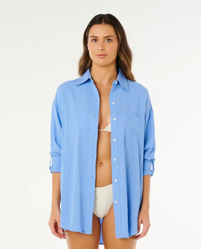 Rip Curl Premium Surf Holiday Long Sleeve Shirt – Cornflower Blue 1