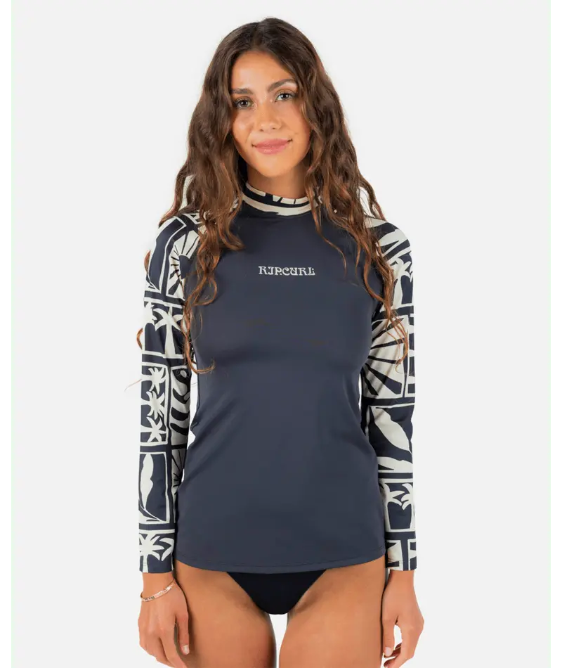 Rip Curl Santorini Sun Long-Sleeve Rashguard – Black 1