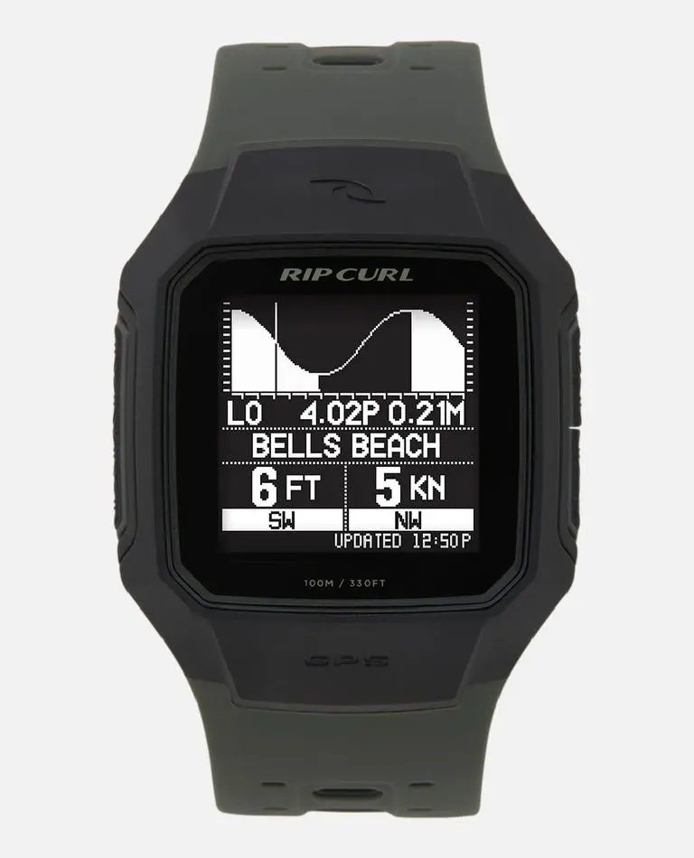 Rip Curl Search Gps Surf Watch – Series 2, Army Green Band 1