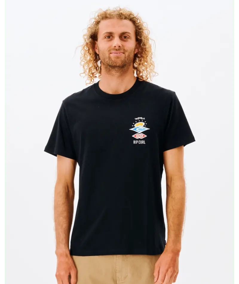 Rip Curl Search Icon Graphic Tee In Black 1