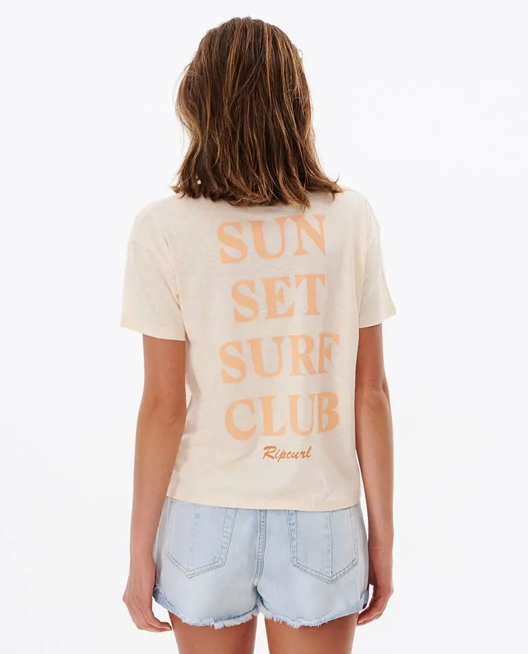 Rip Curl Seeker Organic Hemp Short-Sleeve Tee In Off-White 1