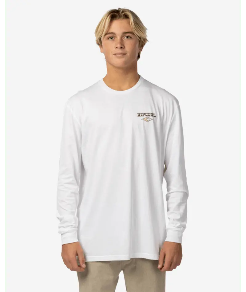 Rip Curl Shred Till Dead Long-Sleeve Tee In White 1