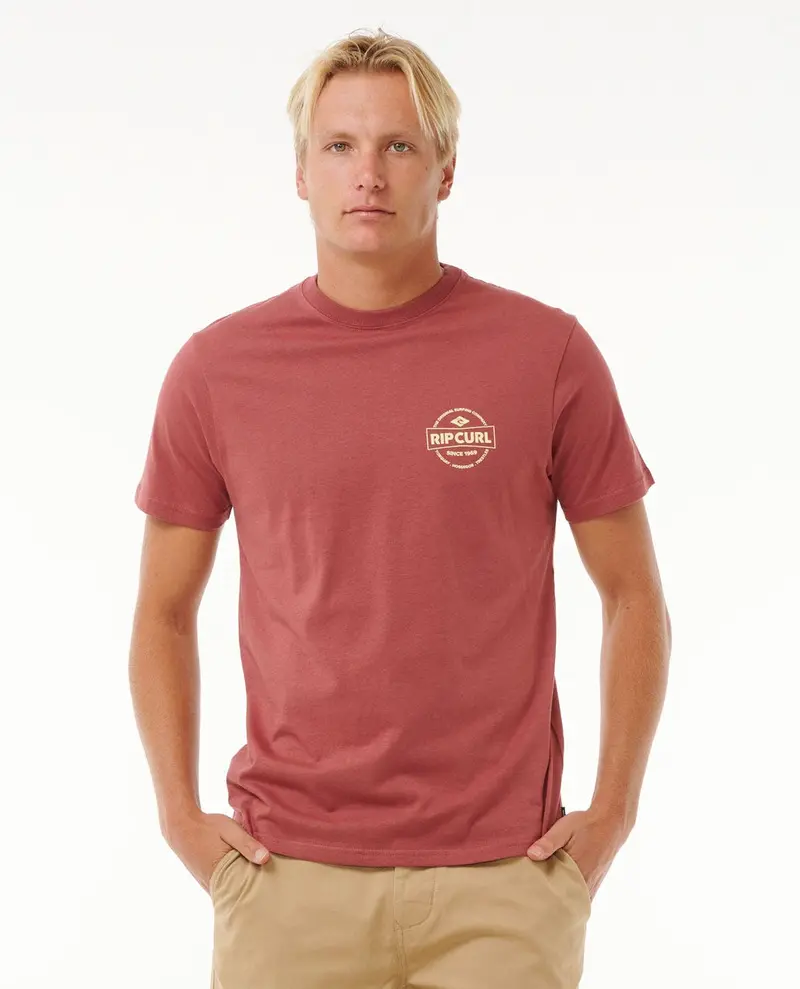 Rip Curl Staple Short-Sleeve Tee In Apple Butter Hue 1