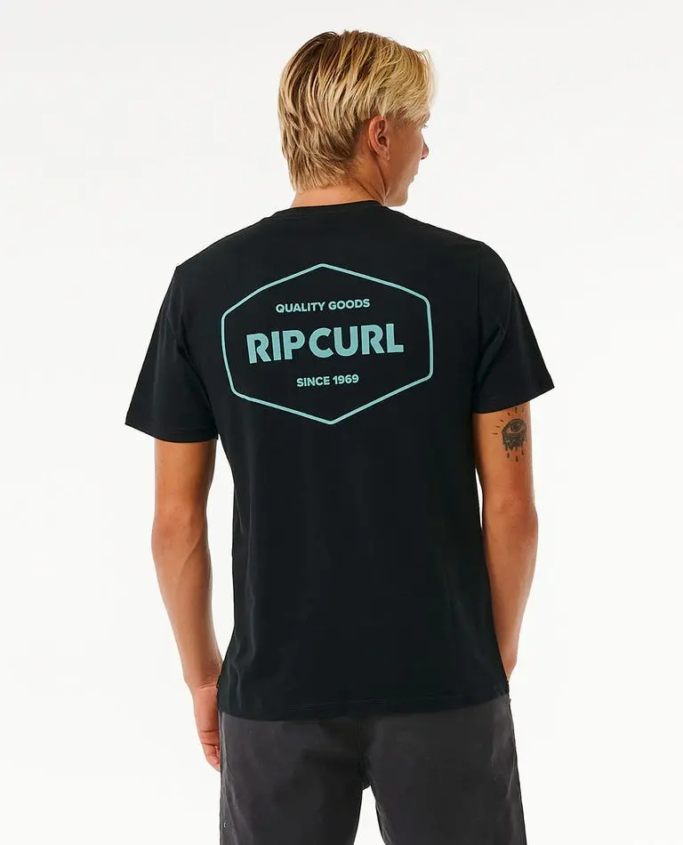 Rip Curl Stapler Vintage-Style T-Shirt – Black 1