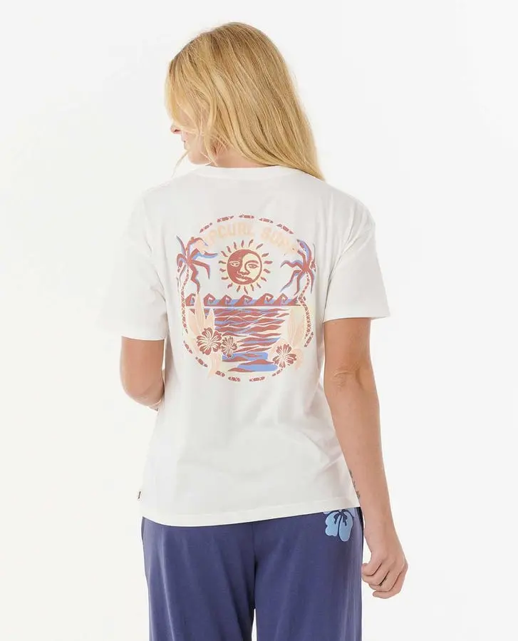 Rip Curl Summer Relaxed Fit Short-Sleeve Tee – Bone 1